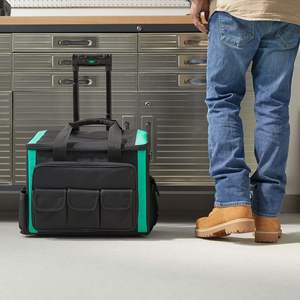 <b>Tool</b> <b>Storage</b> Rolling Bag Multiple Pockets Adjustable Shoulder Strap OEM/ODM Customizable Waterproof Lockable 25L Capacity for - Product Image 1