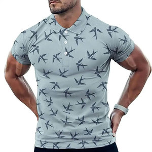 Vente en gros de polos d'été décontractés pour hommes, coupe ample, revers à boutons, manches courtes, t-shirts imprimés, meilleure vente, technologie de tissu léger - Product Image 1