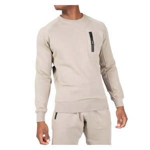 Chándal personalizado de algodón de color liso para hombre, sudadera con pantalones para correr, ropa deportiva de dos piezas para gimnasio y entrenamiento - Product Image 3