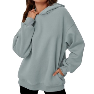 Sudadera con capucha de gran tamaño para mujer personalizada más vendida, ropa informal, el mejor Material usado, sudaderas con capucha de gran tamaño transpirables para mujer - Product Image 1