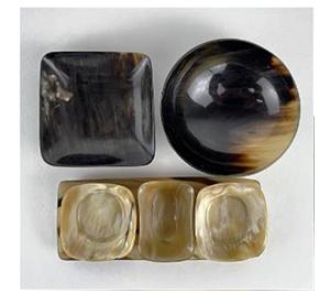 Cuenco de cuerno Cuerno de búfalo natural Rústico Moderno Oval Formas redondas Cuerno Plato de afeitar - Product Image 3