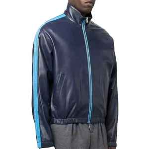 Chaquetas universitarias 2025 para hombre, logotipo personalizado, moda callejera, estilo de béisbol OEM con botones a presión y estilo de cuello en contraste - Product Image 1