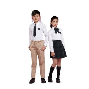 Personalizar edad 4 ~ 22 uniformes escolares de manga larga/corta al por mayor camisas escolares blancas camisa de vestir clásica para niños y niñas - Product Image 3