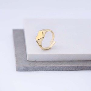 Trendy <b>Plain</b> Heart Design Adjustable <b>Ring</b> Turkish Handmade Wholesale 925 Silver Sterling Jewelry - Product Image 2