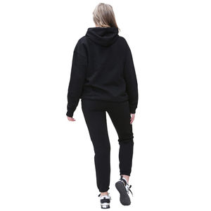 Ensemble de survêtement 2 pièces 100% coton à fermeture éclair personnalisé de créateur grande taille Épaule tombante Vêtements de rue pour femmes Survêtement pour femmes - Product Image 5