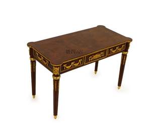 Juego de Mesa de Centro de Madera Clásica de Lujo con Incrustaciones de Latón - Product Image 4