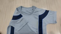 Camiseta Gris de Manga Corta para Hombre, Diseño Raglán, Corte Regular, 320g, Transpirable, Antiarrugas, de Poliéster Tejido Personalizado al por Mayor