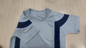 Wholesale Custom Woven Polyester Dry-fit Men's Short Sleeve Grey <b>T</b>-<b>shirt</b> with Solid Pattern for Sports Athletic Activity - Product Image 6