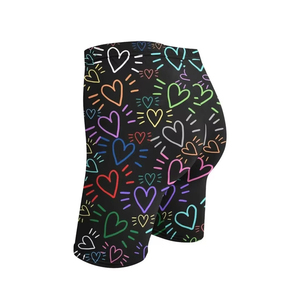 Shorts pour femmes de haute qualité, personnalisés, imprimés par transfert thermique, coupe-vent, en polyester/nylon, taille élastique, performance d'évacuation de l'humidité - Product Image 3