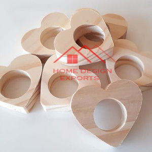 Dessins de serviette en bois conçus à la main pour les fêtes de mariage et les restaurants Décoration de mariage Anneaux de serviette en bois pur Aspect mignon - Product Image 3
