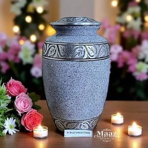 Urna de cremación de recuerdo de Metal de latón de aluminio personalizada de alta calidad Nuevos suministros funerarios para urnas de fichas de cremación de cenizas humanas - Product Image 1