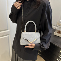 Sac de soirée brillant tendance, élégant, grande capacité, en PU, personnalisable, sac à bandoulière, petit sac carré, sac bandoulière pour femmes, best-seller SW