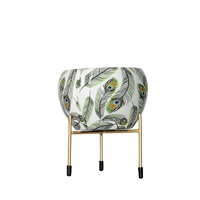 Jardinière décorative en métal imprimé paon avec support doré, pot de fleurs design pour salon, jardin, décoration intérieure d'hôtel
