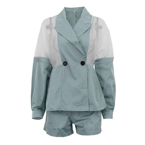 Nouveau élégant léger en gros chemise courte de haute qualité respirant femmes ensembles personnaliser conception 2 pièces ensemble femmes - Product Image 1