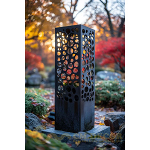 DSV01 30W Projecteur de jardin à piquet en aluminium et fer avec verre, LED blanc chaud, alimentation CA 12V, lampe paysagère - Product Image 1