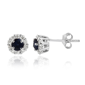Pendientes de joyería de moda piedra preciosa 925 plata esterlina Esmeralda multi circón pendiente de tuerca para mujeres y niñas - Product Image 6
