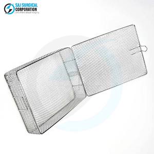 Fine Wire <b>Mesh</b> <b>Basket</b> with Lid Durable Stainless Steel Manual Container for Sterilization and Safe Medical Instrument <b>Storage</b> - Product Image 2