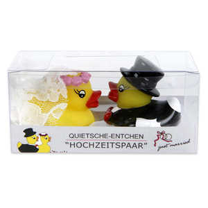 Set de 2 Patitos de Goma Chirriantes para Parejas Románticas de Boda - Product Image 1