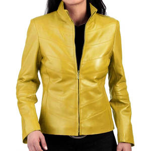 Chaqueta de moto de invierno de lujo de diseño personalizado para damas Piel de oveja genuina de alta calidad Ropa tejida de lujo transpirable original - Product Image 3