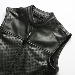 Chaleco de estilo informal de cuero genuino para hombre, novedad de 2025, con cuello en V, ropa exterior transpirable para Chaleco de cuero de invierno - Product Image 4