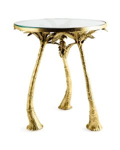 Prix d'usine Coulée d'aluminium métal finition dorée meubles de décoration de maison de luxe Table basse publicitaire latérale - Product Image 3