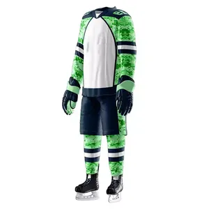 Uniforme de jersey de Hockey sobre hielo, uniforme de diseño colorido personalizado con número y nombre de equipo, sublimación - Product Image 6