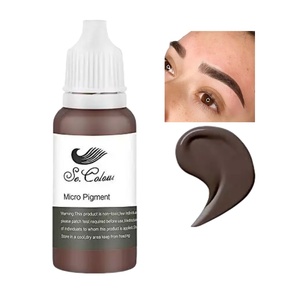 Pigment PMU pour sourcils et lèvres 5ml/12ml/15ml Encre de tatouage de maquillage <span class=keywords><strong>permanent</strong></span>, pigments professionnels de microblading pour utilisation en salon - Product Image 1