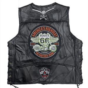 <b>Heated</b> Men's Motorcycle <b>Vest</b> Skull Embroidery Moto Club Sleeveless Jacket Waistcoat Street Biker Punk Veste Fabric <b>Heated</b> <b>Vest</b> - Product Image 2