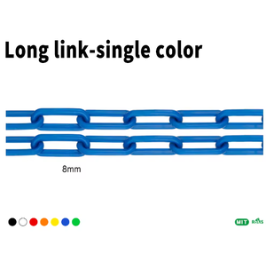 Cadena de Seguridad de 35 Metros en Espiral, Cadena de Eslabones de Plástico PE Multicolor de 8mm Estándar de Taiwán, Color Único a Petición del Cliente - Product Image 5
