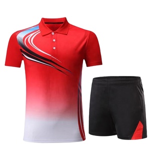 Uniformes de tennis personnalisés imprimés à prix avantageux, faible MOQ, vêtements d'entraînement pour hommes, polo et short, uniforme de tennis - Product Image 2