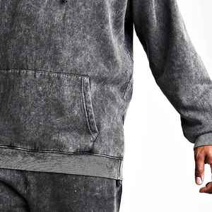Precio al por mayor Hombres Lavado ácido Sweatsuit alto exigente Venta caliente cómodo Antiarrugas sostenible Lavado ácido Sweatsuit - Product Image 4