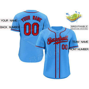 BANA FIGHT WEAR Camiseta de Béisbol 100% Poliéster, Talla Adulto, Uniforme de Equipo Personalizado, Color Sólido, Secado Rápido, Transpirable, Antibacteriano - Product Image 2