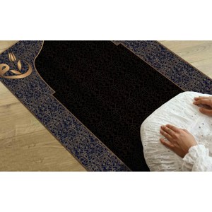 Alfombra de Oración Islámica: Decoración de Mezquita Impresa en 3D, Alfombra Delgada No Tejida - Product Image 5