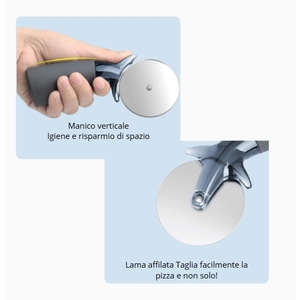 Set di 2 Rotelle Tagliapizza in Acciaio Inossidabile con Manico Ergonomico in Plastica e Lama Affilata da 6,35 cm - Product Image 3