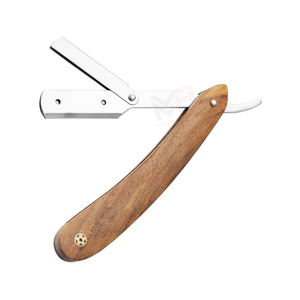 Rasoir droit professionnel en acier inoxydable durable à lame unique, pliable, avec logo personnalisé pour le rasage du corps et de la barbe des hommes - Product Image 4