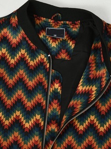 Chaqueta Bomber de satén personalizada para hombre de talla grande, dorada y Real vintage con cuello levantado y logotipos bordados de chenilla - Product Image 6