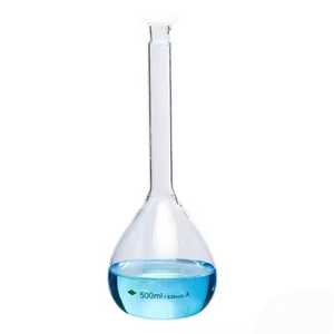 High Accuracy 1000ml Volumetric <b>Flask</b> with Leak-Proof Polyethylene Stopper made of Borosilicate Glass for Laboratory Use - Product Image 3