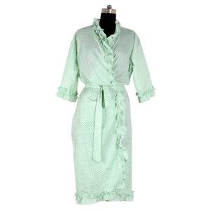 Tunique indienne en coton imprimé main longue robe de créateur Kurtis coton été plage main imprimé indien plage porter des femmes - Product Image 6