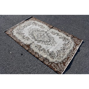 พรมขนแกะสีเบจสีน้ำตาล6.7ft x 3.8แบบดั้งเดิมพรมสี่เหลี่ยมผืนผ้าตุรกีสำหรับบ้านห้องนั่งเล่น - Product Image 2