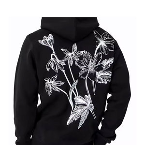 Men's Custom Floral Pullover Hoodie 100% Cotton Quick Dry <b>Thermal</b> <b>Fleece</b> Comfortable Professional Print Top Selling Sweatshirt - Product Image 2