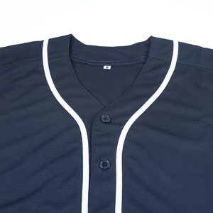 เสื้อเบสบอลพิมพ์ลายด้วยกระดุมเสื้อคอวีผ้าโพลีเอสเตอร์ระบายอากาศได้ดี - Product Image 2