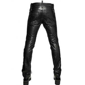 Pantalon en similicuir taille moyenne pour femmes à la mode Toile légère extensible Élégant pour des tenues décontractées - Product Image 5