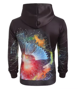 Sweat à capuche personnalisé 100% polyester à sublimation imprimé femmes sweat-shirt de haute qualité oversize sweats à capuche unisexes en coton uni - Product Image 3