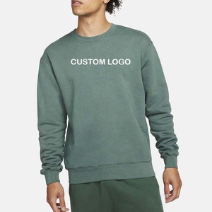 Nueva llegada logotipo personalizado hombres pulóver sudaderas impreso Casual moda básica algodón cuello redondo invierno sudaderas hombres - Product Image 1