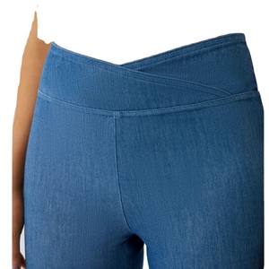 High Quality Women Blue <b>Flare</b> Jeans Stretchable Denim Bootcut Trousers Slim Fit Bell Bottom Pants For Casual Daily Office Wear - Product Image 5