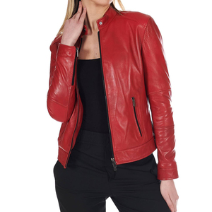 Chaqueta de cuero para mujer OEM con el mejor diseño, chaqueta de cuero transpirable para exteriores personalizada con logotipo y color en el mejor material - Product Image 2