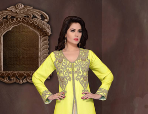 Ensemble de caftan islamique moderne et modeste ensemble de hijab brodé en georgette pour la fête quotidienne des femmes utilisation de la prière de l'Aïd musulman traditionnel - Product Image 2