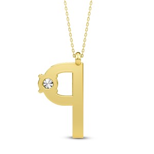 Colgante con Inicial Personalizada, Diamante Cultivado en Laboratorio VVS VS EF, Plata de Ley 925 con Acabado en Oro, Joyería Fina de Moda - Product Image 3