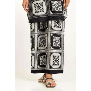 ชุดเซ็ตผ้าแคมบริคพิมพ์ลายเครป รุ่น IPST-44838 ชุดลำลอง 2 ชิ้น กางเกงขาสั้น แขนสามส่วน สำหรับฤดูใบไม้ผลิ/ฤดูร้อน มีไซส์ XS XXS - Product Image 2