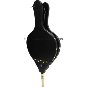 Fuelle de fuego de trabajo de cuero de madera antiguo superventas Agarre de madera duradero Presión de flujo de aire de larga duración Linternas de camping fáciles - Product Image 2